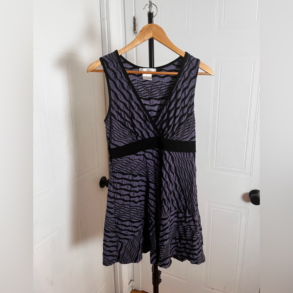 Papillon Blanc Black and Purple Dress